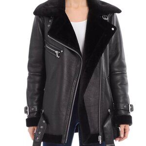 XS Avec Les Filles Women's Black and Grey Coat